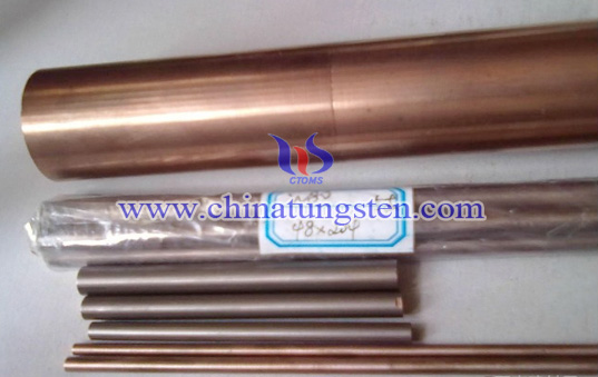 Tungsten cobre polido Rod